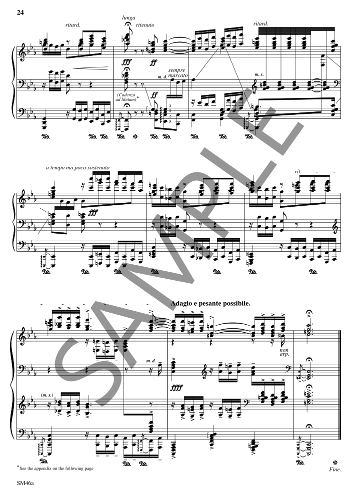 Sample last page of Passacaglia and Fugue